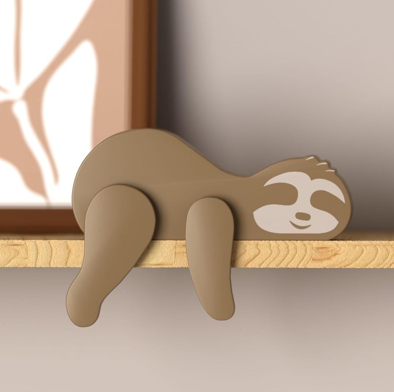 Putska Woodland Nursery Decor - Wooden Animal for Baby Boy Nursery Decor, Forest Decoration for Room, Shelf, Bedroom (Sloth) - Image 1